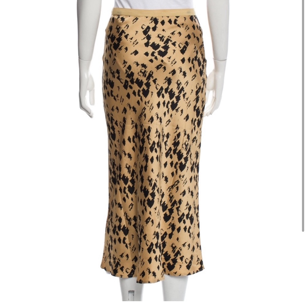 Anine Bing Bar Leopard Print Silk Skirt Sz SMALL